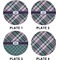 Plaid with Pop Set of Lunch / Dinner Plates (Approval)