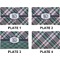 Plaid with Pop Set of Rectangular Dinner Plates (Approval)