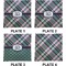 Plaid with Pop Set of Square Dinner Plates (Approval)
