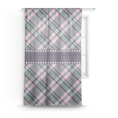 Plaid with Pop Sheer Curtain (Personalized)