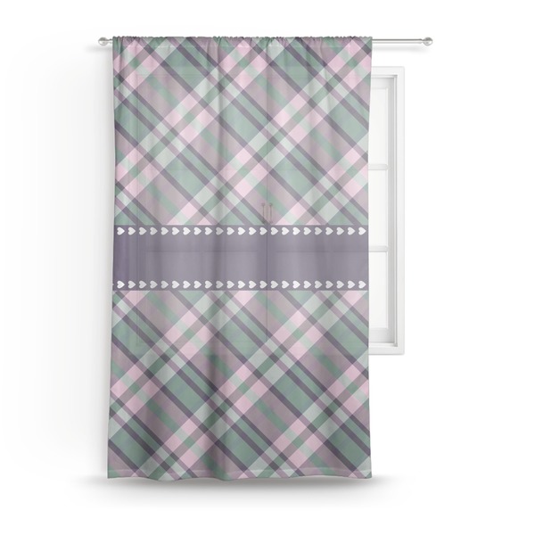 Custom Plaid with Pop Sheer Curtain