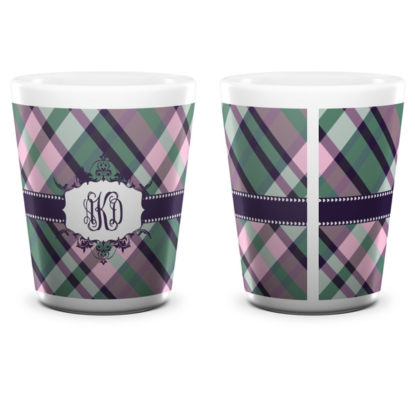 Plaid with Pop Shot Glass - White - APPROVAL