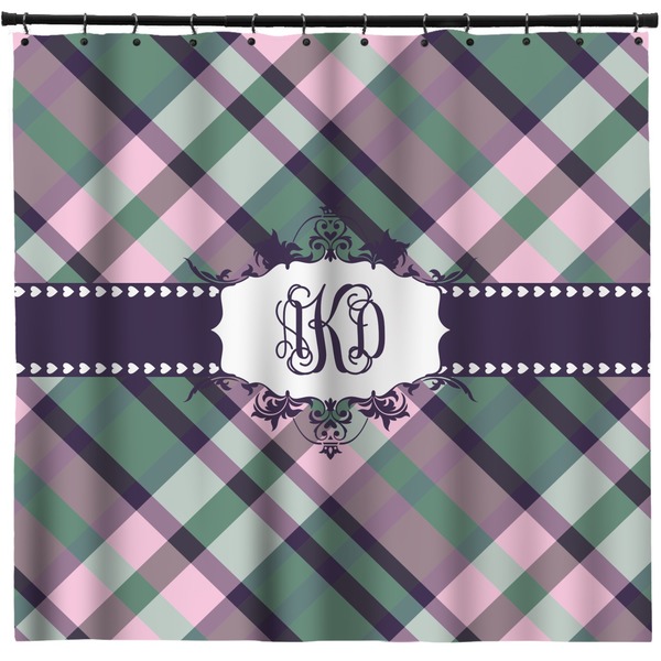 Custom Plaid with Pop Shower Curtain - Custom Size (Personalized)