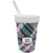 Plaid with Pop Sippy Cup with Straw (Personalized)