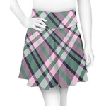 Plaid with Pop Skater Skirt - X Small
