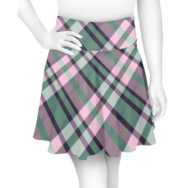 Custom Plaid with Pop Skater Skirt - 2X Large