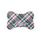 Plaid with Pop Bone Shaped Dog Food Mat (Small) (Personalized)