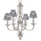 Plaid with Pop Small Chandelier Shade - LIFESTYLE (on chandelier)