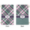 Plaid with Pop Small Laundry Bag - Front & Back View