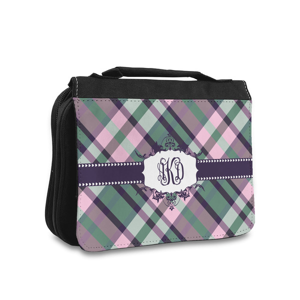 Custom Plaid with Pop Toiletry Bag - Small (Personalized)
