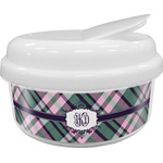 Plaid with Pop Snack Container (Personalized)