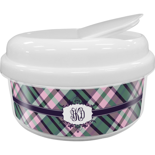 Custom Plaid with Pop Snack Container (Personalized)