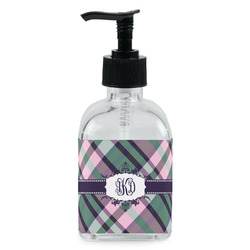 Plaid with Pop Glass Soap & Lotion Bottle - Single Bottle (Personalized)