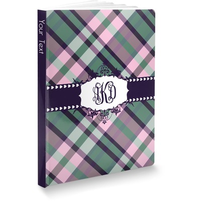 Plaid with Pop Softbound Notebook (Personalized)