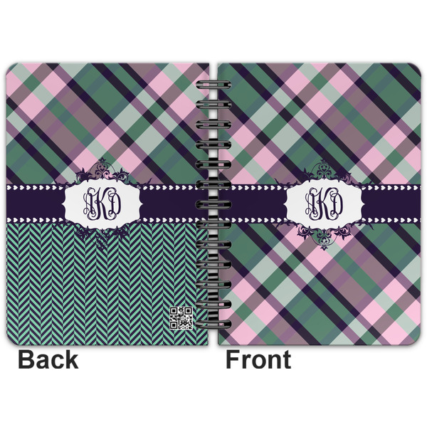 Plaid with Pop Spiral Journal 5 x 7 - Apvl