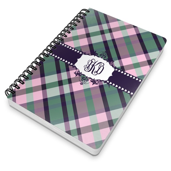 Plaid with Pop Spiral Journal 7 x 10 - Main