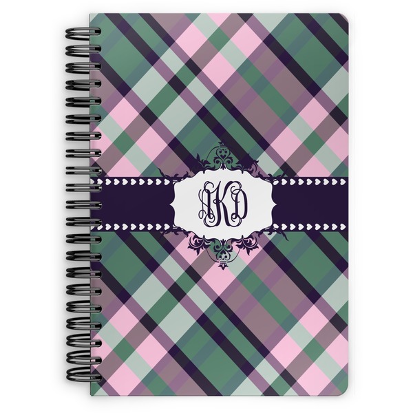 Custom Plaid with Pop Spiral Notebook (Personalized)