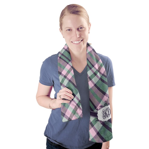 Plaid with Pop Sport Towel - Exercise use - Model