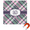 Plaid with Pop Square Car Magnet - 10" (Personalized)