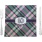 Plaid with Pop Glass Square Lunch / Dinner Plate 9.5" (Personalized)