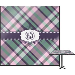 Plaid with Pop Square Table Top - 30" (Personalized)