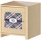 Plaid with Pop Square Wall Decal on Wooden Cabinet