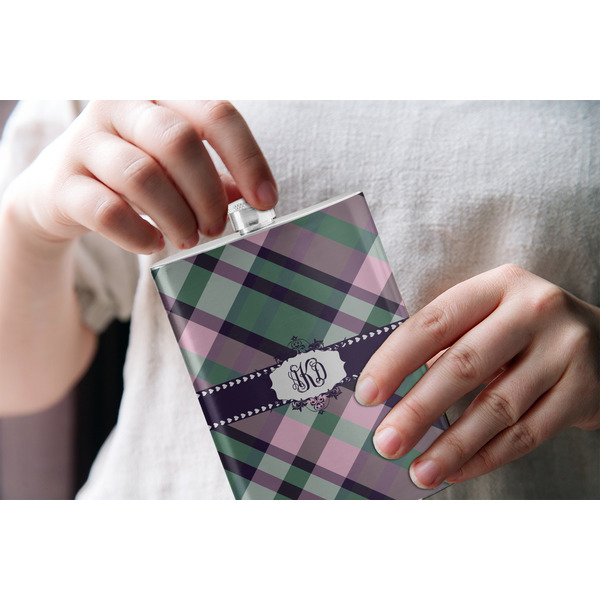 Plaid with Pop Stainless Steel Flask - LIFESTYLE 1