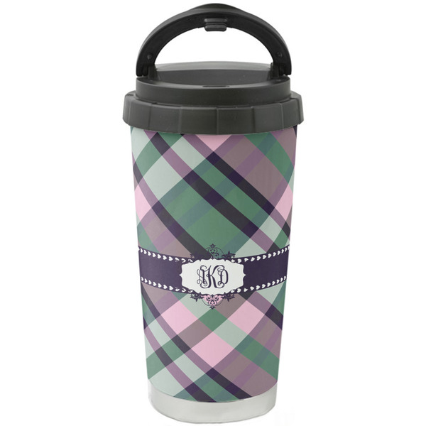 Custom Plaid with Pop Stainless Steel Coffee Tumbler (Personalized)