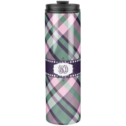 Plaid with Pop Stainless Steel Skinny Tumbler - 20 oz (Personalized)