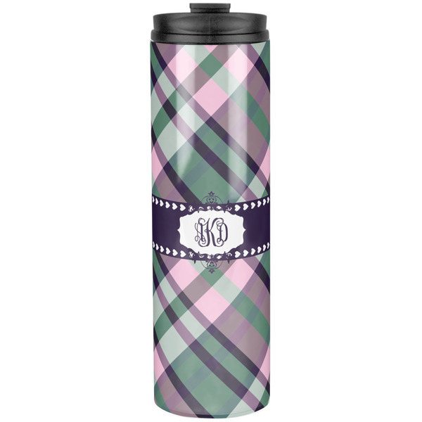 Custom Plaid with Pop Stainless Steel Skinny Tumbler - 20 oz (Personalized)