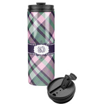 Plaid with Pop Stainless Steel Skinny Tumbler (Personalized)