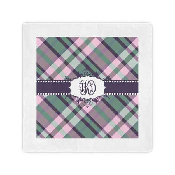Custom Plaid with Pop Cocktail Napkins (Personalized)
