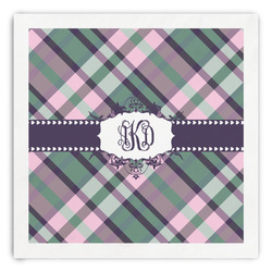 Plaid with Pop Paper Dinner Napkins (Personalized)