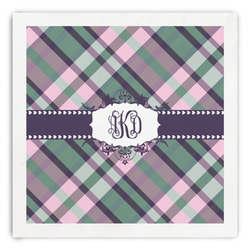Plaid with Pop Paper Dinner Napkins (Personalized)