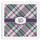 Plaid with Pop Paper Dinner Napkin - Front View