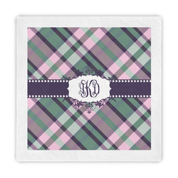 Plaid with Pop Decorative Paper Napkins (Personalized)