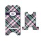 Plaid with Pop Stylized Phone Stand - Front & Back - Large