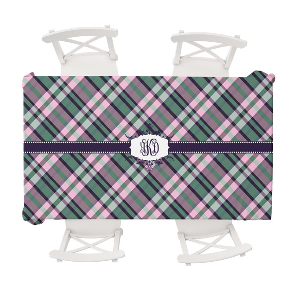 Custom Plaid with Pop Tablecloth - 58"x102" (Personalized)