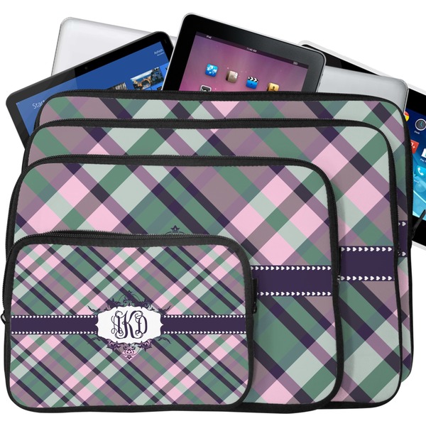 Plaid with Pop Laptop Case Sizes
