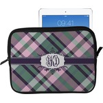 Plaid with Pop Tablet Case / Sleeve - Large (Personalized)