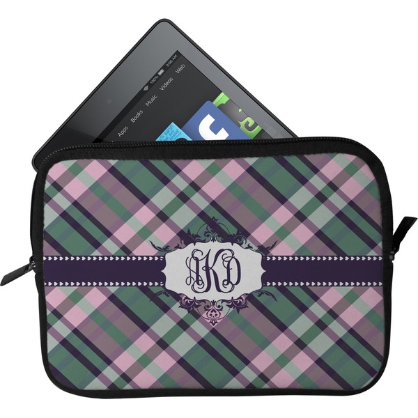 Custom Plaid with Pop Tablet Case / Sleeve - Small (Personalized)