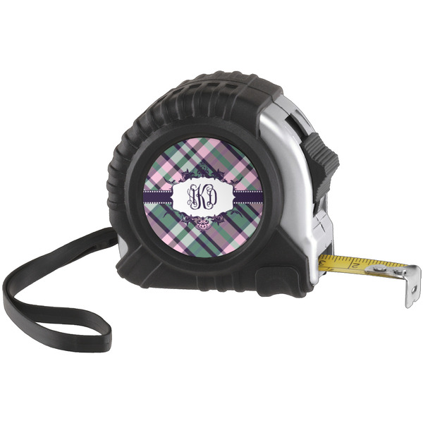Custom Plaid with Pop Tape Measure (25 ft) (Personalized)