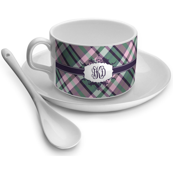 Custom Plaid with Pop Tea Cup (Personalized)