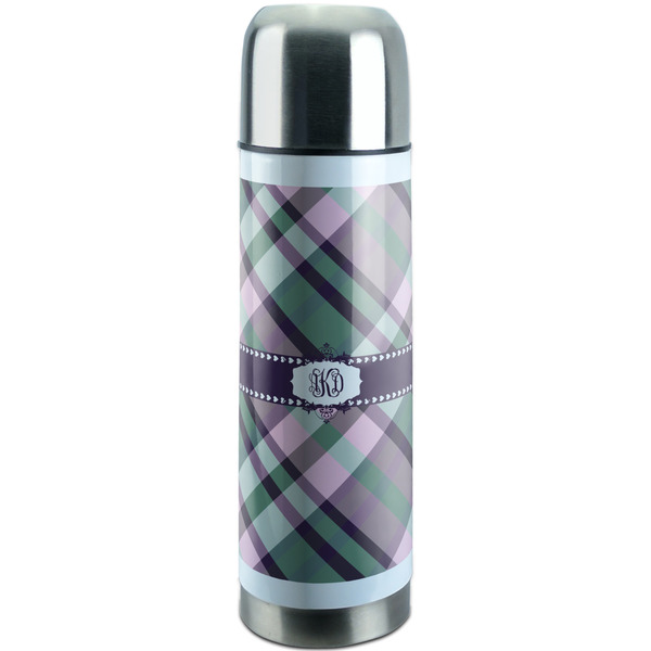 Custom Plaid with Pop Stainless Steel Thermos (Personalized)