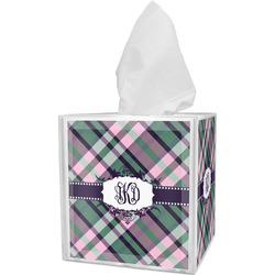 Plaid with Pop Tissue Box Cover (Personalized)