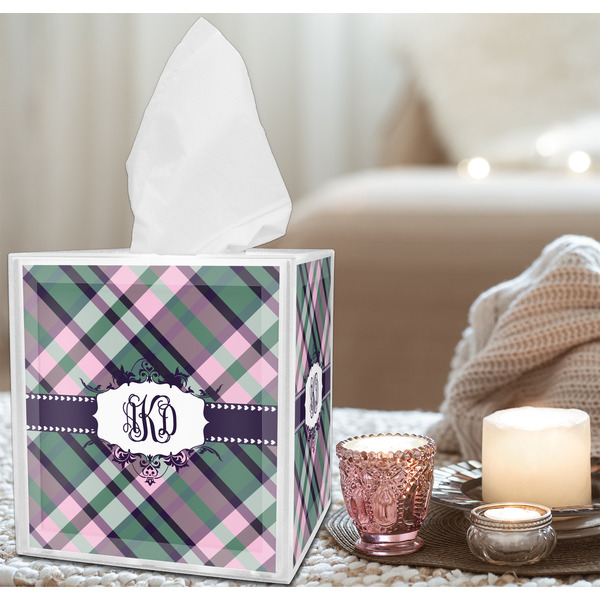 Plaid with Pop Tissue Box - LIFESTYLE