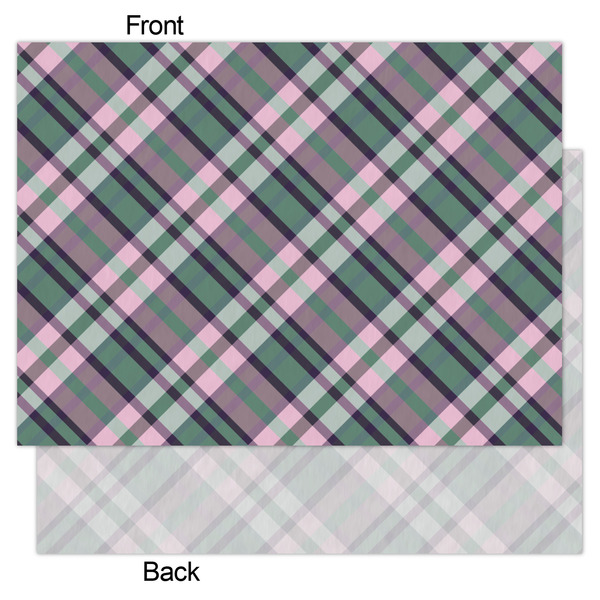Plaid with Pop Tissue Paper - Lightweight - Large - Front & Back
