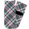 Plaid with Pop Toddler Ankle Socks - Single Pair - Front and Back