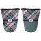 Plaid with Pop Trash Can Black - Front and Back - Apvl