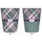Plaid with Pop Trash Can White - Front and Back - Apvl